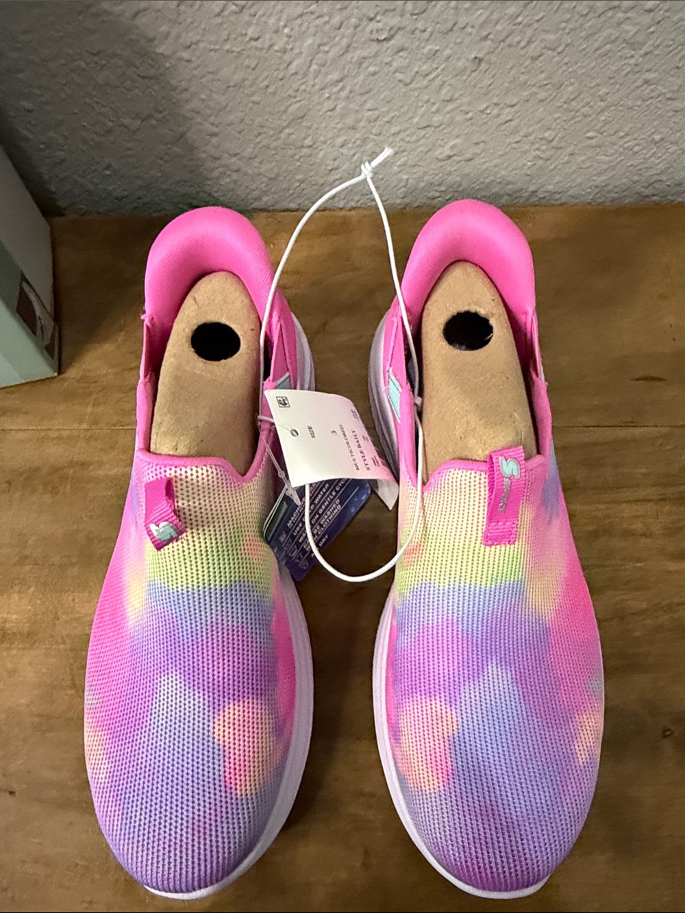 Skechers S Sport Slip-On Sneakers - Pink Multi Pastel size 3 NWT - Picture 2 of 6